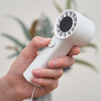 ライフオンプロダクツ ターボハンディファン 100段階ダイヤル式 リリーホワイト LCAF023-LW 1台