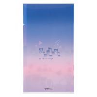 デザインフィル 3ポケットクリアホルダー A5スリム フラップ付き シティポップ柄 35560006 1冊
