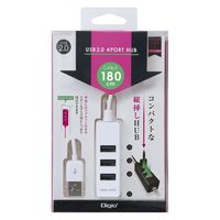 ナカバヤシ USB2.04ポートハブ1.8mホワイト UH-2424W 1個