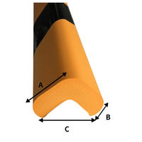 セーフラン安全用品 安全クッションL字型 大 アイボリー (2本) J269802-IV 1箱(2本入)（直送品）