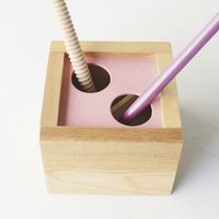 アイスタジオウッズ キューブシリーズ ペン立て 08-7190 1セット×2（直送品）