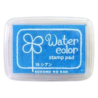 こどものかお 紙用インクパッド S 4109692 シアン 4109692シアン019 1セット(1個×4)（直送品）
