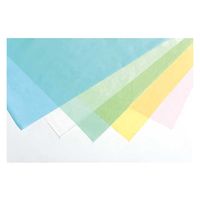 ゴークラ 薄葉紙(無地)3ッ折り 100枚 水色 1包（直送品）