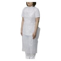 ジャパックス LDPE首掛け付袖無エプロン ホワイト 50枚 JMA02 1パック（直送品）
