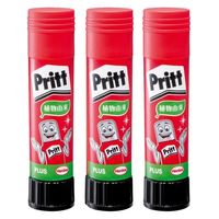 プラス Prittスティックのり学童 レギュラー3本 NS-701S-3P 1パック(3本)×3（直送品）