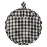 無印良品 麻平織 鍋敷きにもなる鍋つかみ ギンガムチェック 1セット（1個×2） 良品計画