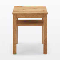 無印良品 木製サイドテーブルベンチ 板座 節あり オーク材 良品計画