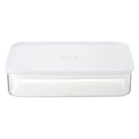 【まとめ買いセット】無印良品 フタをしたまま電子レンジで使える バルブ付き密閉保存容器 大 約幅２０×奥行２４．５×高さ５．５ｃｍ 4個