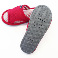 オクムラ エアパスインソールスリッパ 通気性 快適  Mサイズ レッド AAAA6004RE 1足