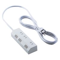 エレコム 電源タップ 延長コード 3m コンセント 3個口 個別スイッチ マグネット 白 ECT-35M30WH 1個