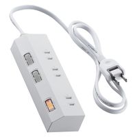 エレコム 電源タップ 延長コード 1m コンセント 3個口 個別スイッチ マグネット 白 T-IS01M-2310WH 1個