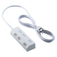 エレコム 電源タップ 延長コード 3m コンセント 3個口 個別スイッチ 白 ECT-3530WH 1個