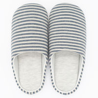 オクムラ 洗えるフトフレニットボーダースリッパ 成型チャールス 洗濯 Lサイズ ネイビー BLAA8905NV 1足