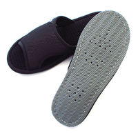 オクムラ エアパスインソールスリッパ 通気性 快適  Lサイズ ブラック AAAA6005BK 1足