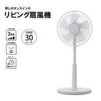 YAMAZEN 30cm リビング扇風機 押しボタンスイッチ 風量3段階 切タイマー グレー YLT-AG307(H) 1台