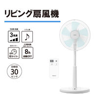 YAMAZEN 30cm リビング扇風機 リモコン式 風量3段階 切タイマー リズム風 YLR-AG307(W) 1台
