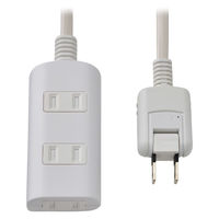 朝日電器 延長コード 電源タップ 2ピン 3個口/0.5m 雷ガード ほこり防止シャッター WBT-N3005SB(W) 1個