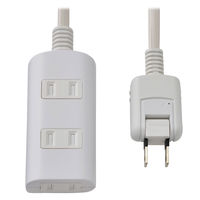 朝日電器 延長コード 電源タップ 2ピン 3個口/3m 雷ガード ほこり防止シャッター WBT-N3030SB(W) 1個