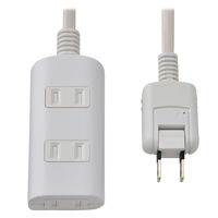 朝日電器 延長コード 電源タップ 2ピン 3個口/1m 雷ガード ほこり防止シャッター WBT-N3010SB(W) 1個
