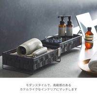 サンリツ KLEANE ZERO抗菌PPバンド素材の客室用アメニティートレイ ダークグレー 　1個
