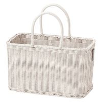 サンリツ KLEANE PLUS洗える抗菌素材の客室用湯かご L ホワイト 　1セット（3個）