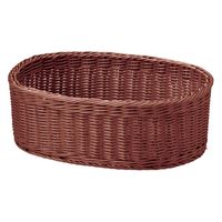 サンリツ KLEANE PLUS洗える抗菌素材のオーバルアメニティーバスケットL ブラウン 1セット（3個）