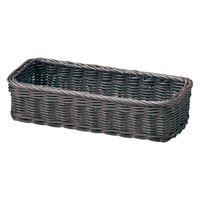 サンリツ KLEANE PLUS洗える抗菌素材の小物入れバスケットL ダークグレー 1セット（3個）