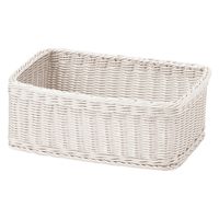 サンリツ KLEANE PLUS洗える抗菌素材のドライヤー入れバスケットL ホワイト 　1セット（3個）