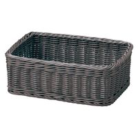 サンリツ KLEANE PLUS洗える抗菌素材のスクエアアメニティーバスケットS Dグレー 　1セット（3個）