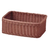 サンリツ KLEANE PLUS洗える抗菌素材のドライヤー入れバスケットL ブラウン 　1セット（3個）