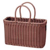 サンリツ KLEANE PLUS洗える抗菌素材の客室用湯かご S ブラウン 　1セット（3個）