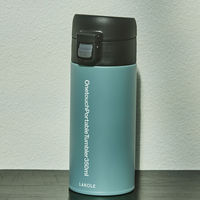 ワンタッチポータブルタンブラー(350ml) グリーン LAKOLE/ラコレ