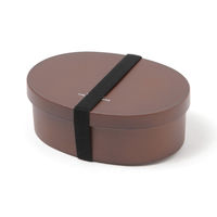 わっぱ風小判型ランチボックス ブラウン LAKOLE/ラコレ