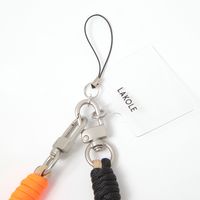 あみあみマルチハンドストラップ ブラック×ベージュ LAKOLE/ラコレ