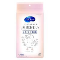 シルコットフェイシャルタオル素肌おもい　60枚　3個　ユニ・チャーム