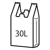 日本技研工業 日本技研 とって付ごみ袋半透明 30L 20枚 KB302H 1パック(20枚)×10（直送品）