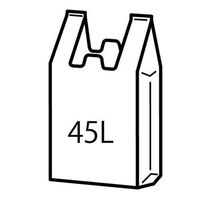 日本技研工業 日本技研 とって付ごみ袋半透明 45L 20枚 KB452H 1パック(20枚)×10（直送品）