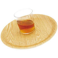 アサヒ興洋 木製トレーノンスリップ丸型 S NC22-04 1セット(5枚)（直送品）