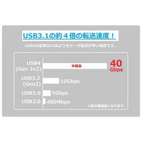 ルーメン USB4.0 Type-Cケーブル 100w 1m U4-100WCC10 1セット(2個)（直送品）