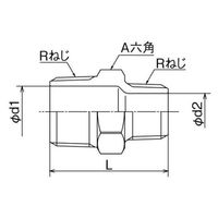 オンダ製作所 SFRN型 異径六角ニップル SFRN-1006 1個（直送品）