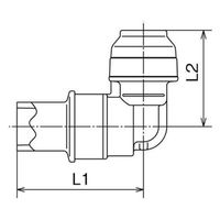 オンダ製作所 WPL39型 HIVP変換エルボ WPL39-2013-S 1個（直送品）