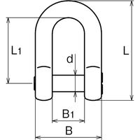 浅野金属工業 沈みシャックル/16 AK2105 1セット(3個)（直送品）
