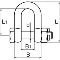 浅野金属工業 ボルトシャックル/16 AK2179 1セット(10個)（直送品）