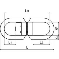 浅野金属工業 強力スイベルBHC(ステンレスボール入)/22 AK2224 1個（直送品）