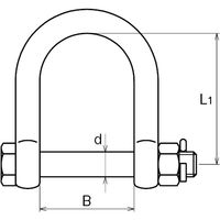 浅野金属工業 巾広ボルトシャックル/12 AK2151 1セット(10個)（直送品）