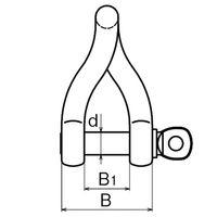 浅野金属工業 ツイストシャックル/8 AK2083 1セット(3個)（直送品）