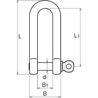 浅野金属工業 ロングシャックル/10 AK2041 1セット(10個)（直送品）