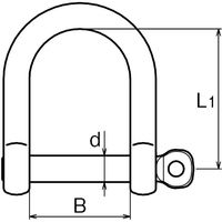 浅野金属工業 巾広ピンシャックル/5 AK11361 1セット(3個)（直送品）