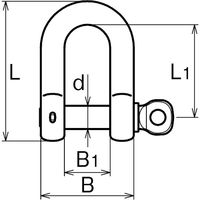 浅野金属工業 ピンシャックル(割りピン付)/13 AK11108 1個（直送品）