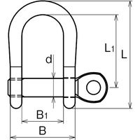 浅野金属工業 半丸シャックル/5 AK2015 1セット(10個)（直送品）